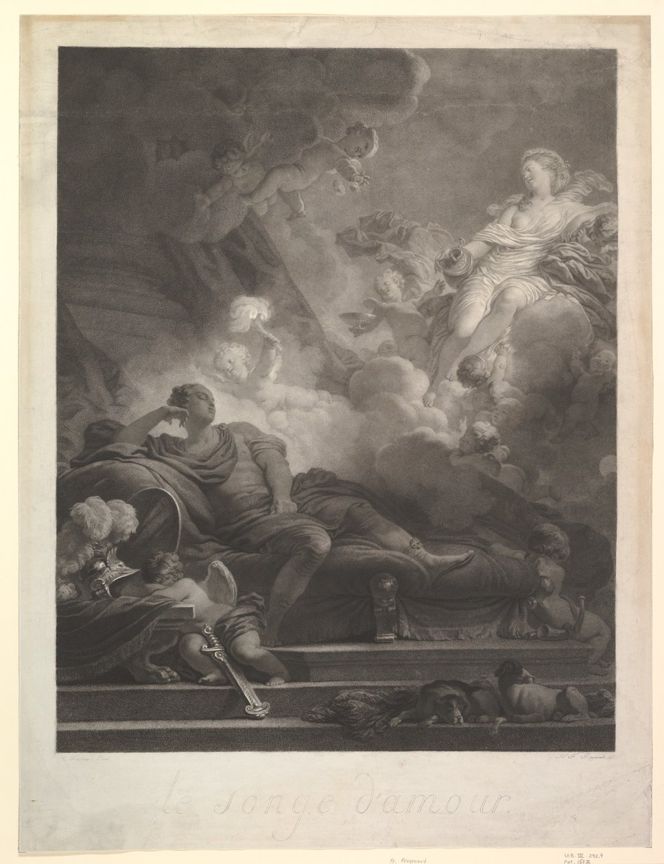 Drømmen om kærlighed.n.d. af Nicolas Francois Regnault