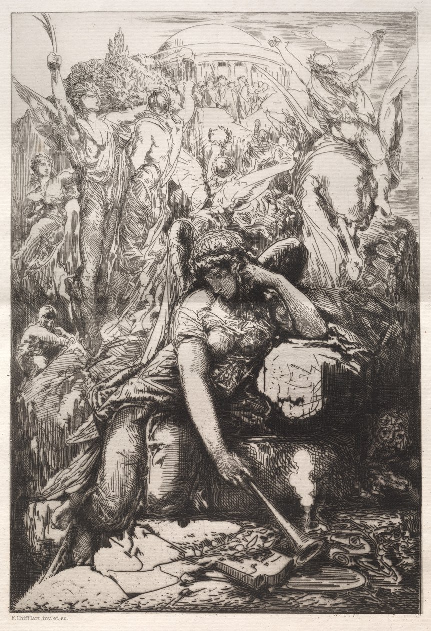 Melankoli. af Nicolas François Chifflart