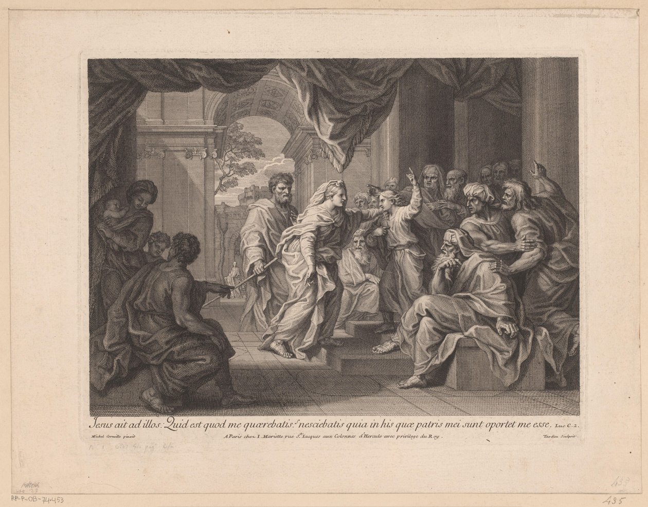 Tolv år gamle Jesus i templet af Nicolas Henri Tardieu
