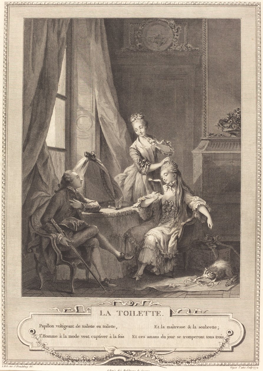 Toilettet af Nicolas Joseph Voyez after Sigmund Freudenberger