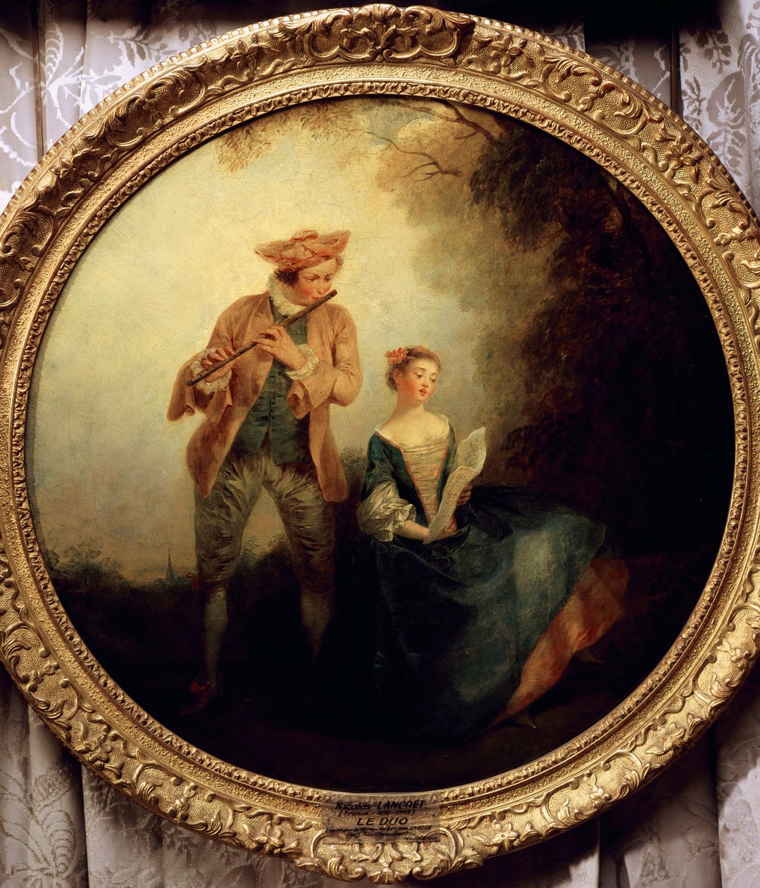 Duet af Nicolas Lancret (1690-1743). Frankrig af Nicolas Lancret