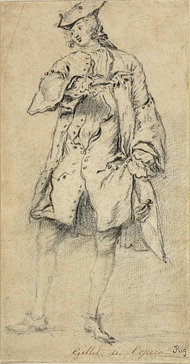 Ung mand stående af Nicolas Lancret