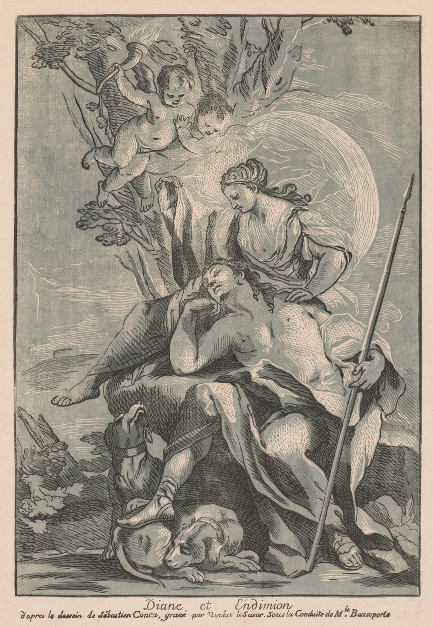Diana og Endymion. af Nicolas LeSueur