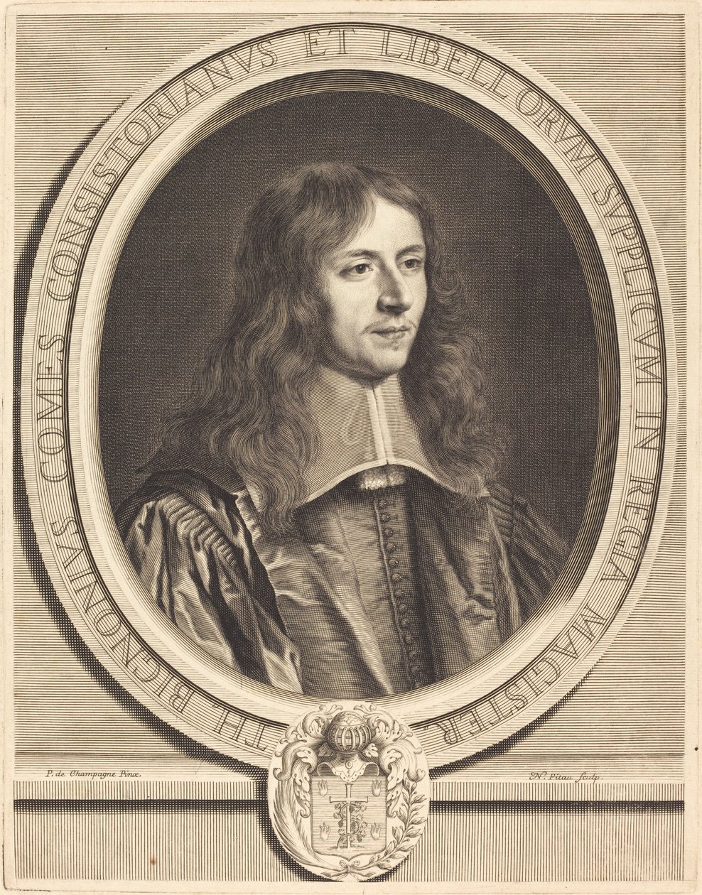 Thierry Bignon af Nicolas Pitau I after Philippe de Champaigne
