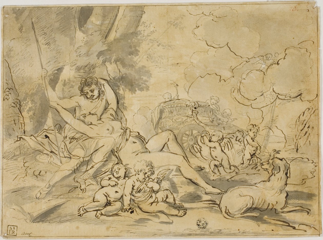 Figurer, Vogn og Hund af Nicolas Poussin