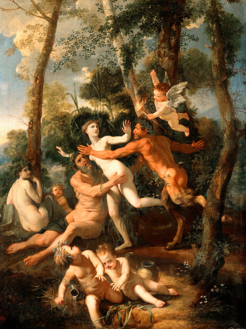 Pan og Syrinx af Nicolas Poussin