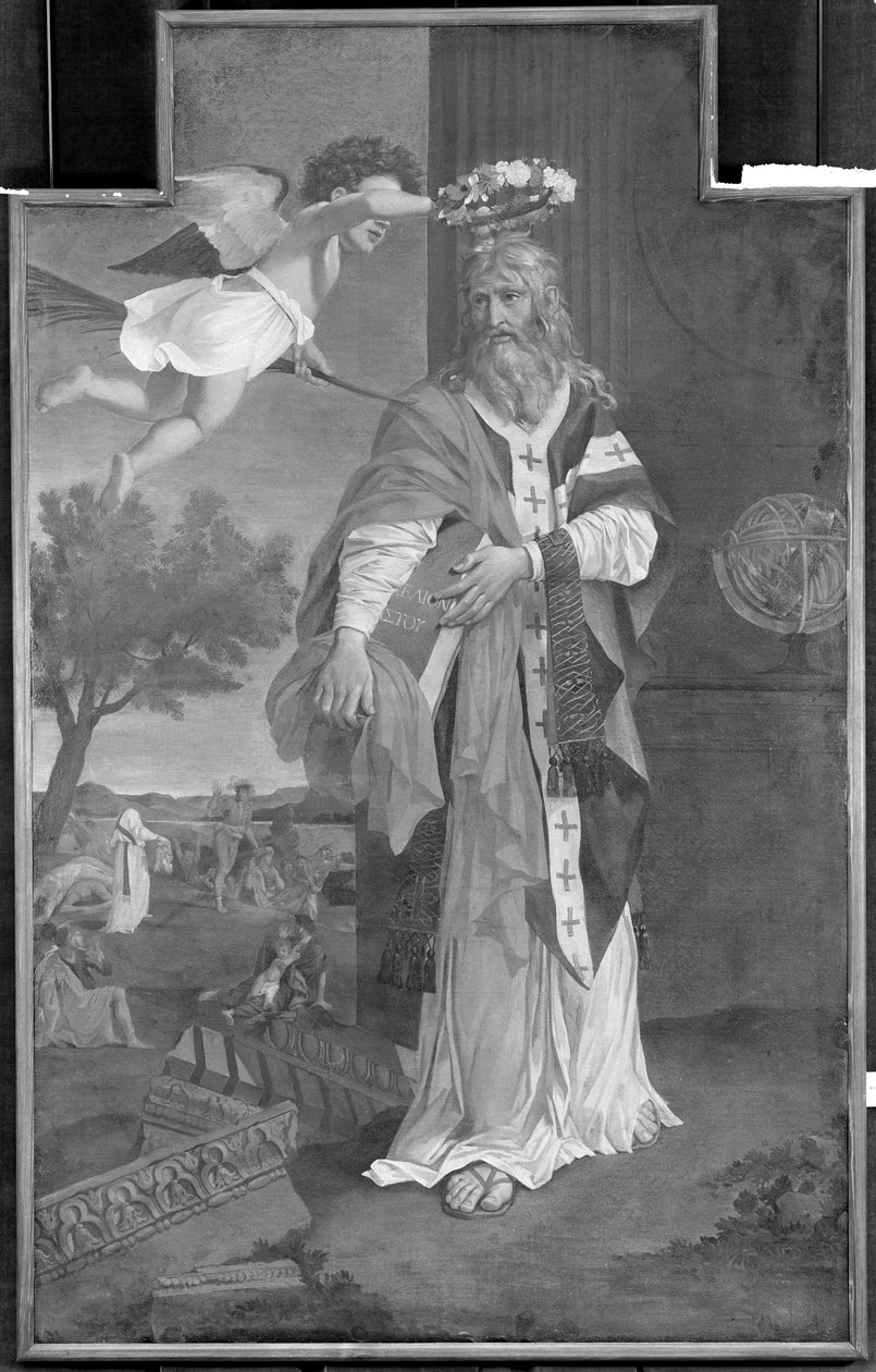 St. Denis kronet af en engel af Nicolas Poussin