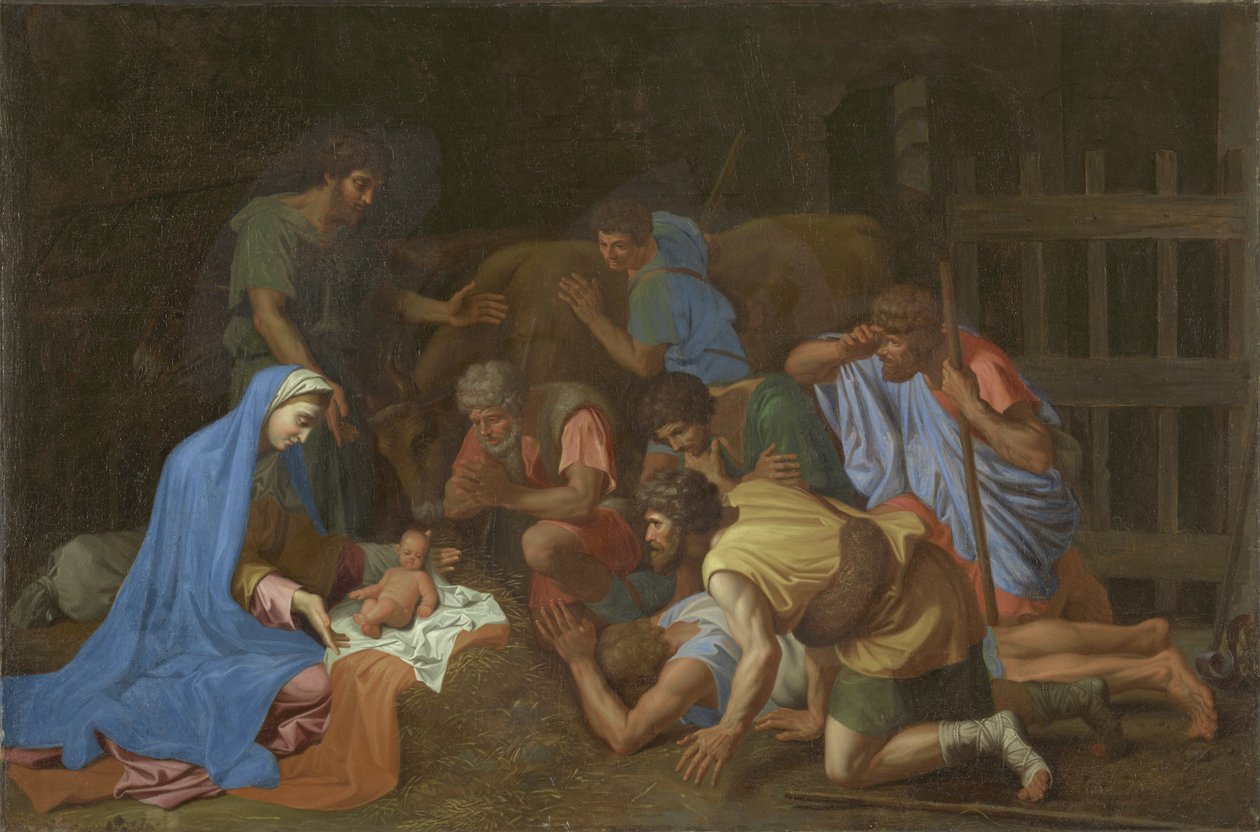 Hyrdernes tilbedelse, c.1653 af Nicolas Poussin