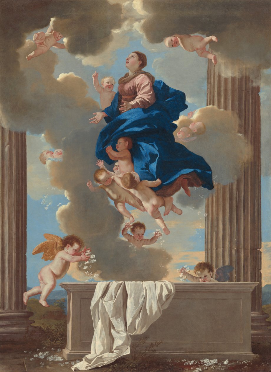 Jomfruens antagelse, ca. 16301632. af Nicolas Poussin