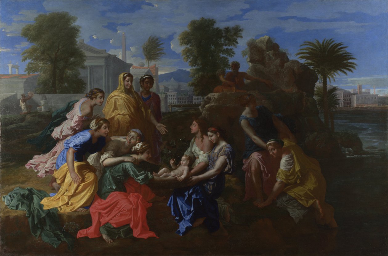 Fundet af Moses, 1651 af Nicolas Poussin