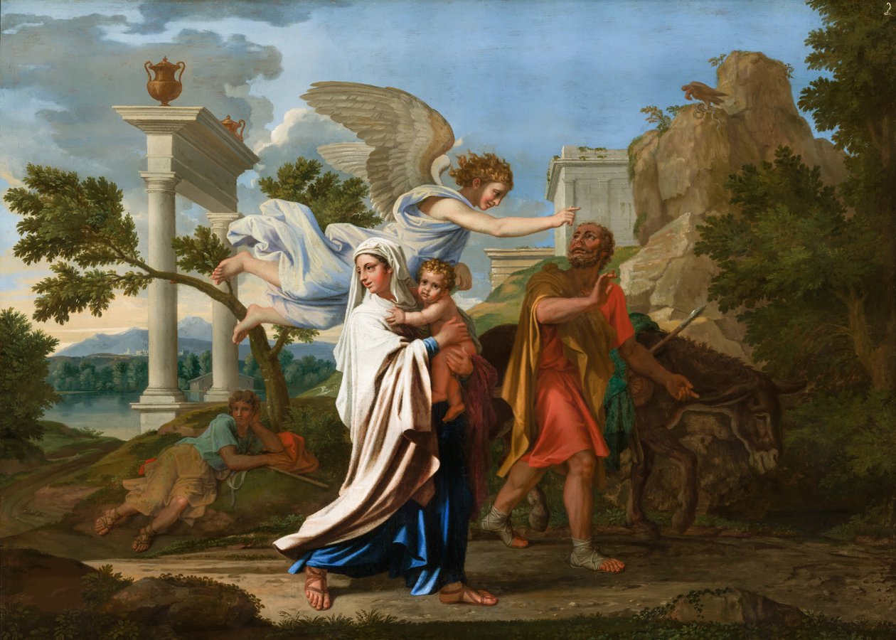 Flugten til Egypten, ca 1657. af Nicolas Poussin