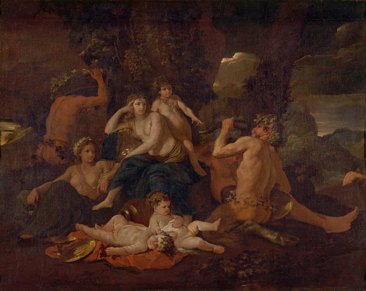 The Infancy of Bacchus, c.1630 af Nicolas Poussin