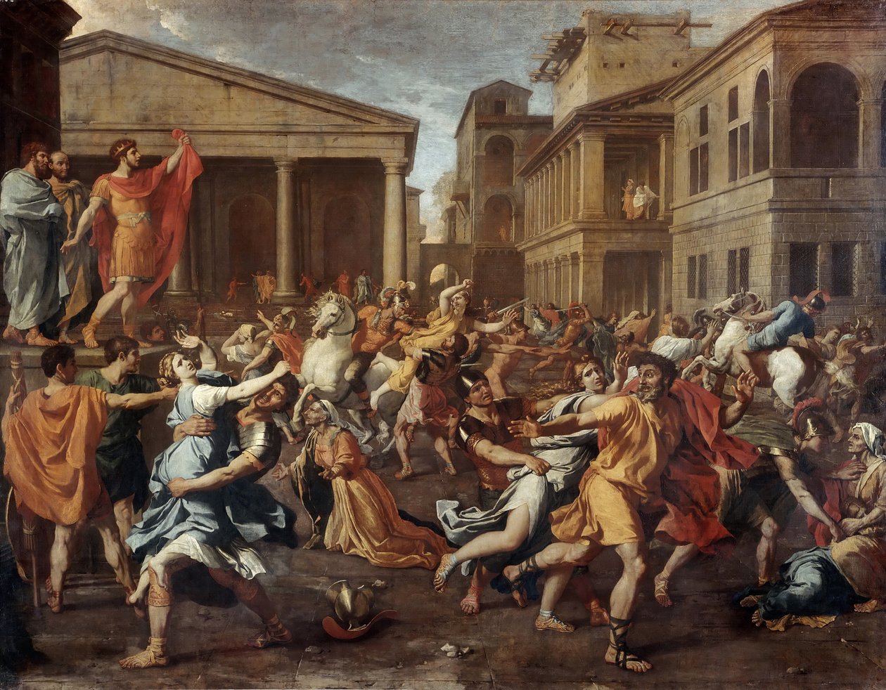 Sabinskvindernes voldtægt af Nicolas Poussin