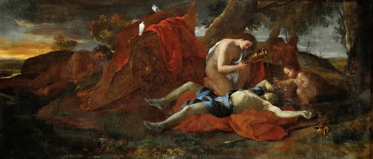 Venus sørger over Adonis, 1626. af Nicolas Poussin