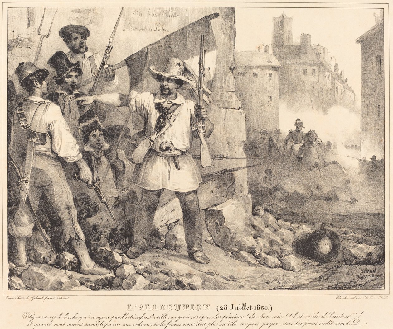 Tildelingen, 20. juli 1830 af Nicolas Toussaint Charlet