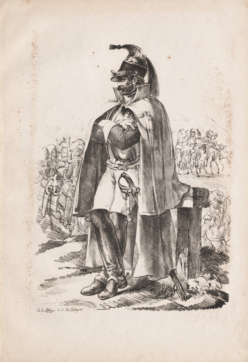 Militære kostumer: Cavalry Man af Nicolas Toussaint Charlet