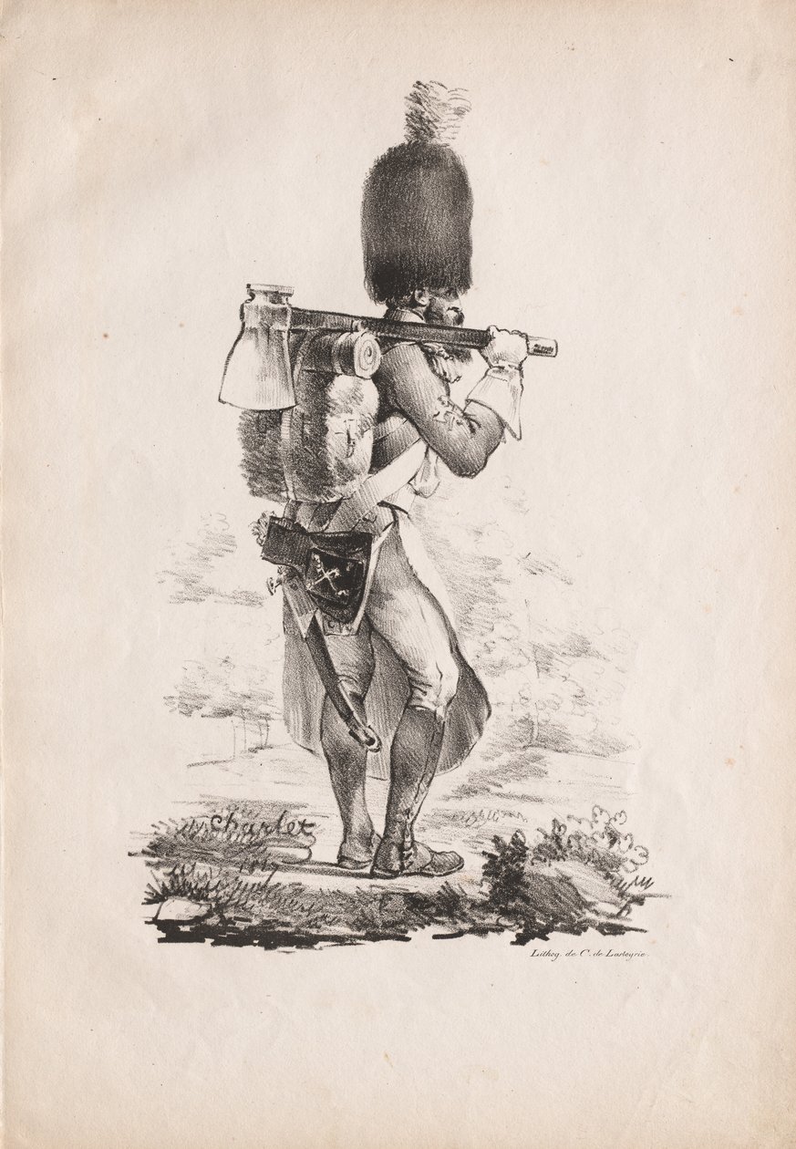Militære kostumer: Infantry Sapper, 1817-1818. af Nicolas Toussaint Charlet