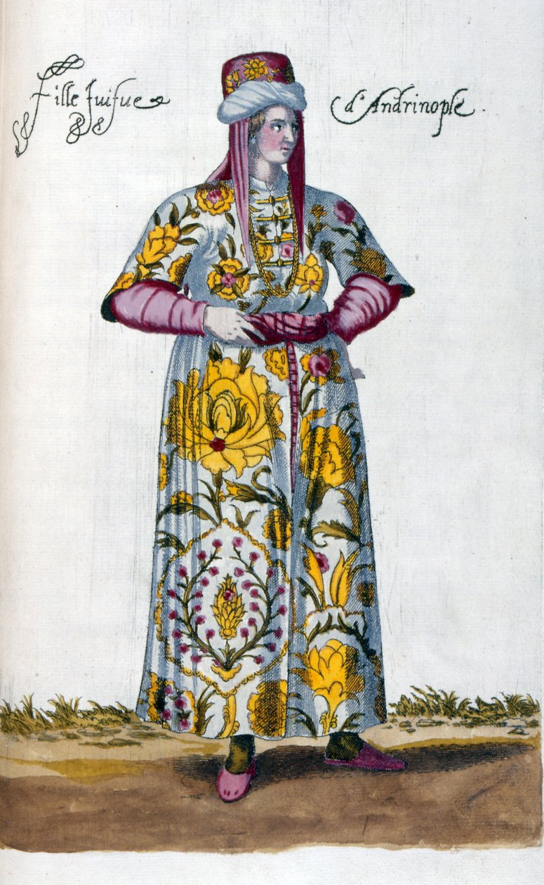 Tyrkisk jødisk kvinde (illustration) af Nicolas de Nicolay