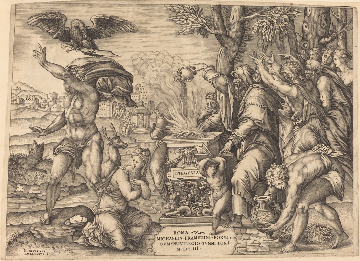 Iphigeniens Offer af Nicolaus Beatrizet