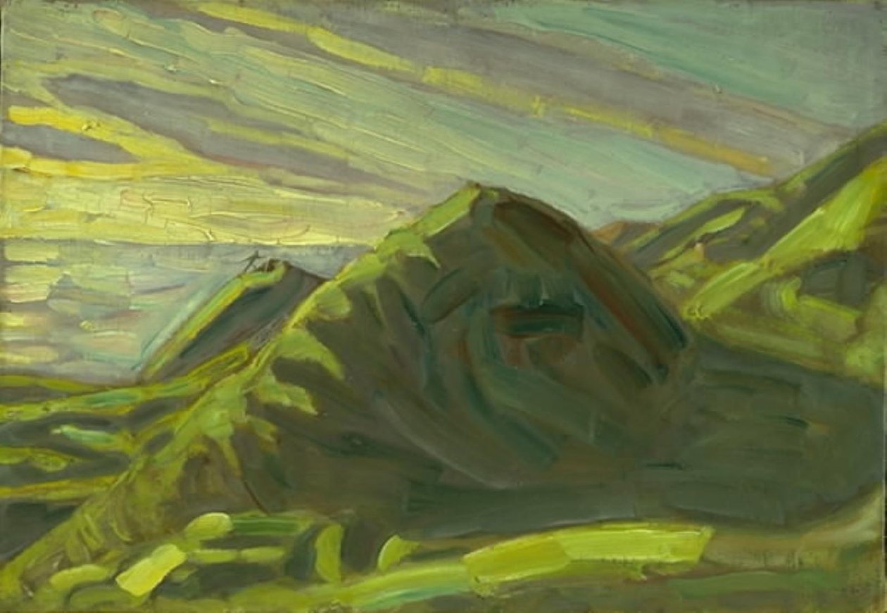 Cliffs at Røsnæs. Evening af Niels Larsen Stevns