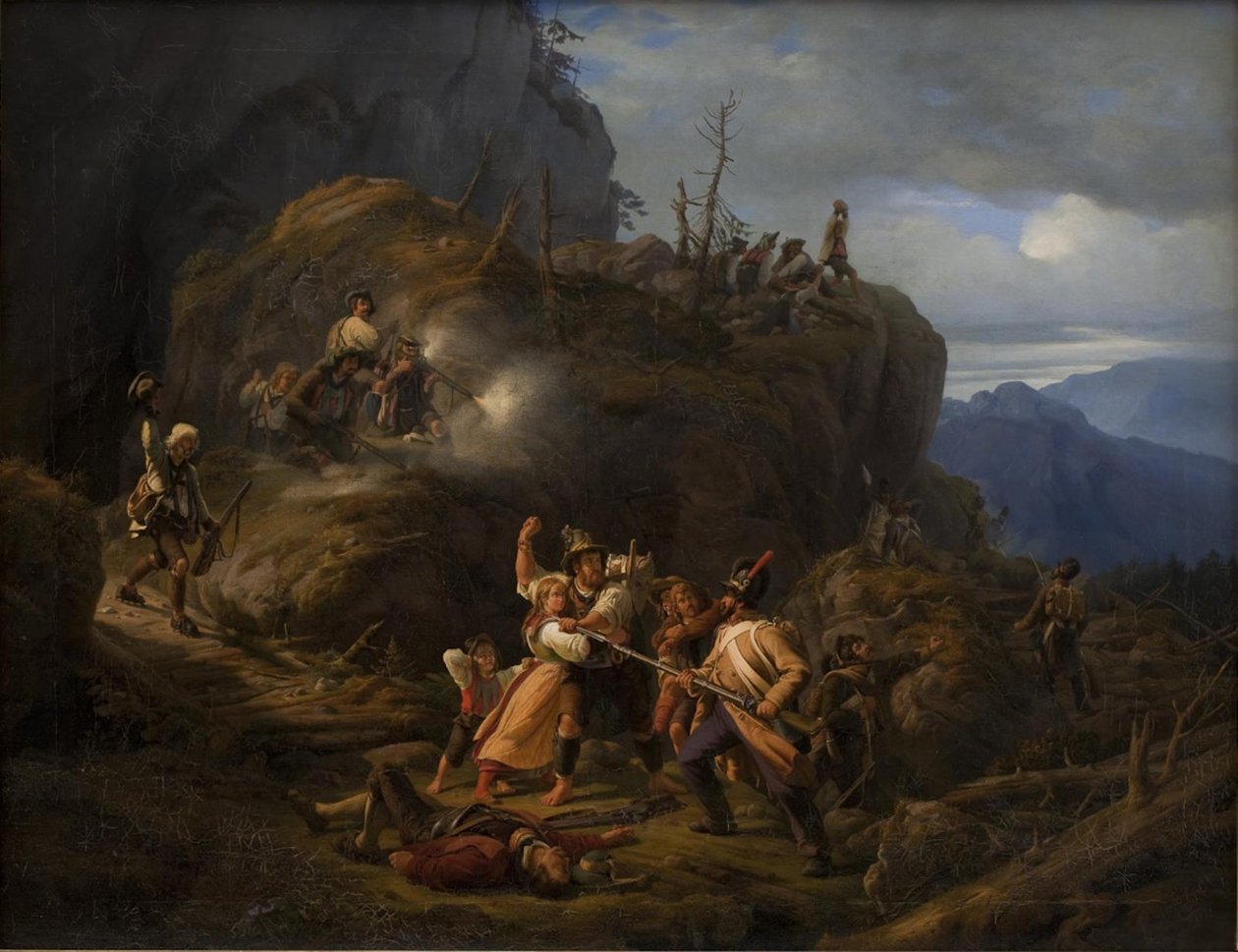 Scene af tyrolerkrigen i året 1809 af Niels Simonsen