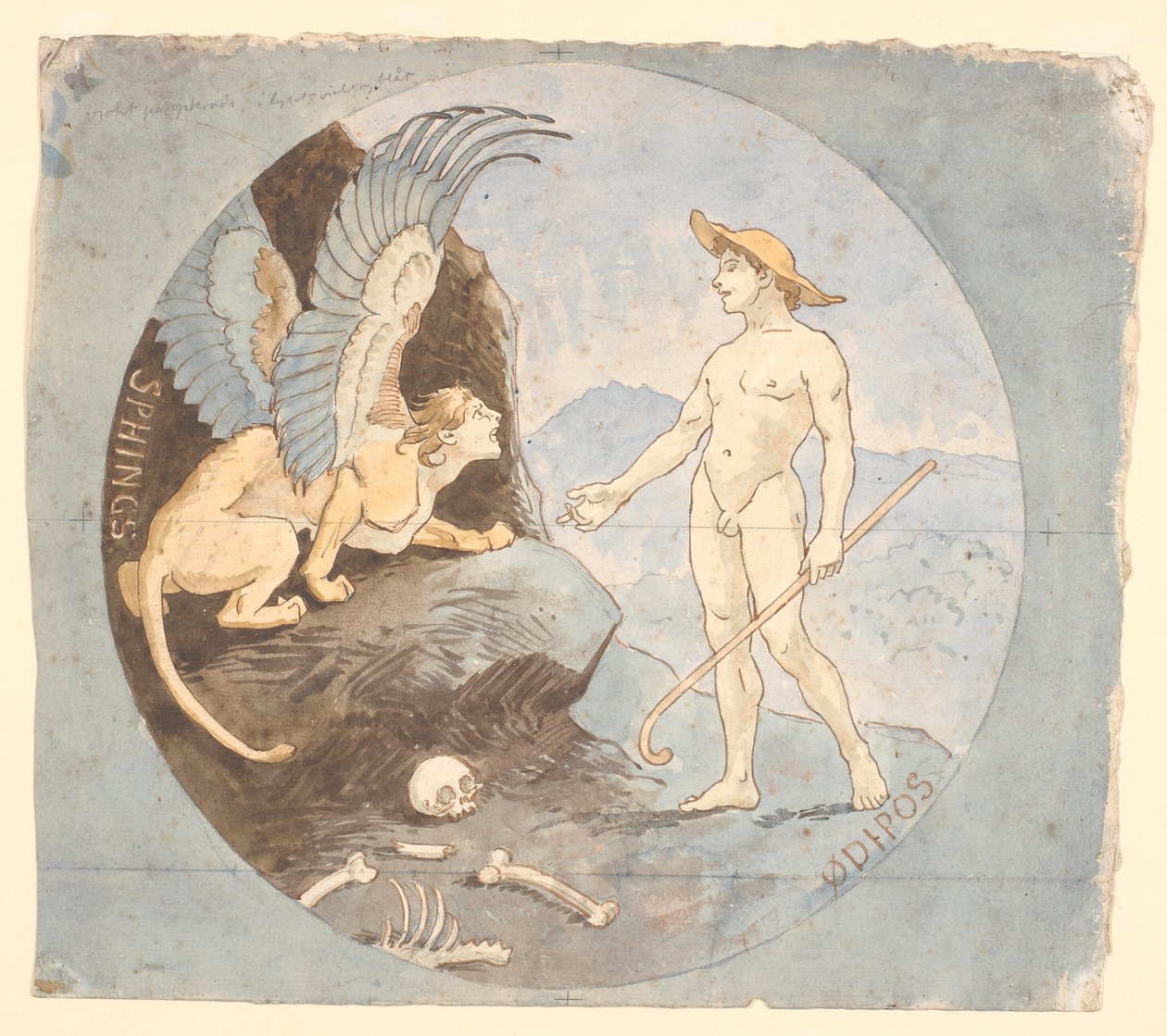 Ødipus og sfinxen af Niels Skovgaard