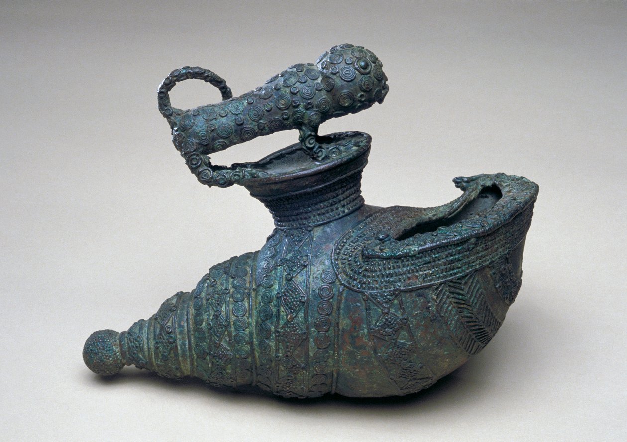 Skalkar med dyr, Igbo-Ukwu, 9. - 10. århundrede (blyet bronze) af Nigerian
