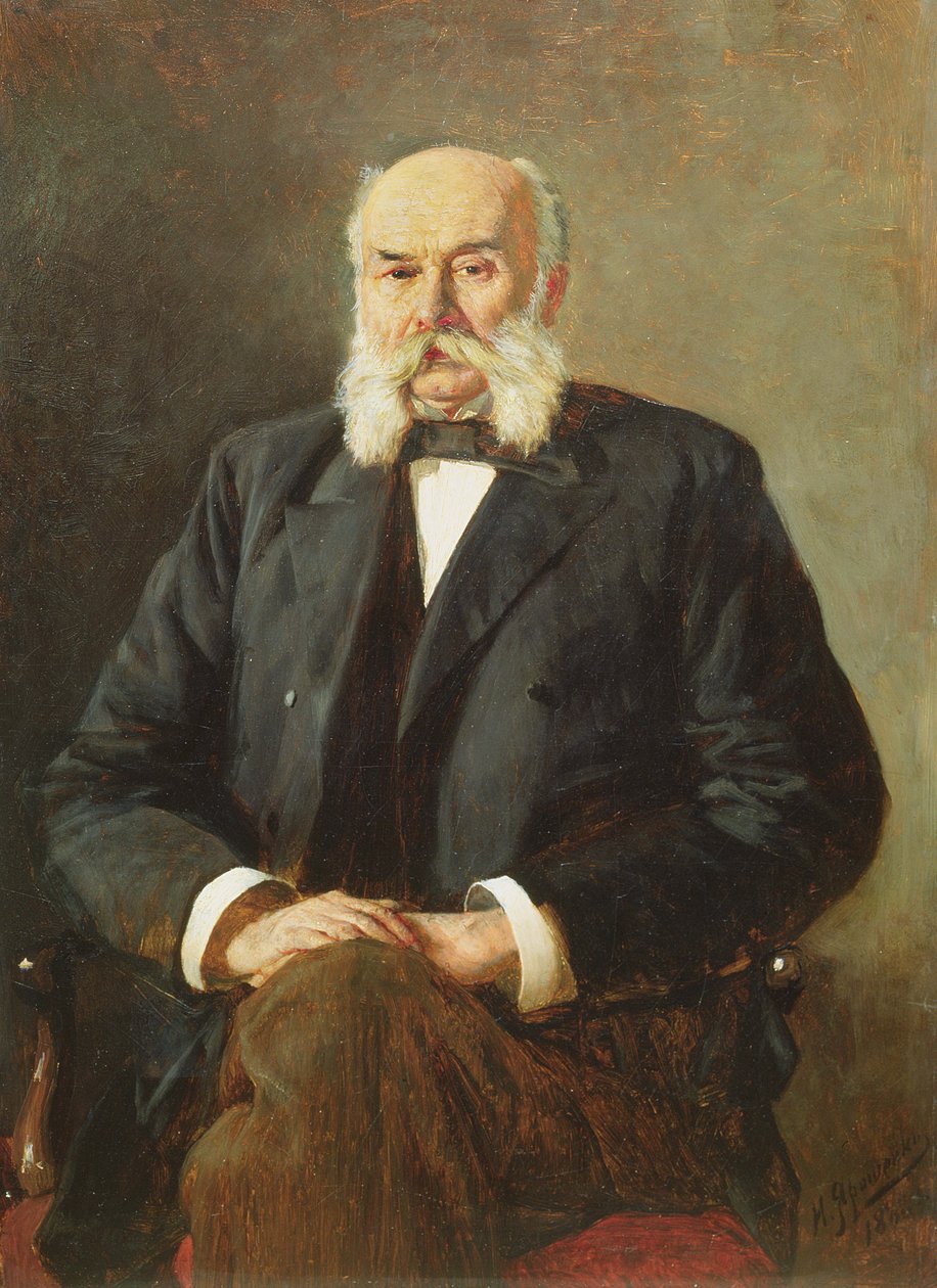Portræt af Ivan Gontcharov, 1888 af Nikolai Aleksandrovich Yaroshenko