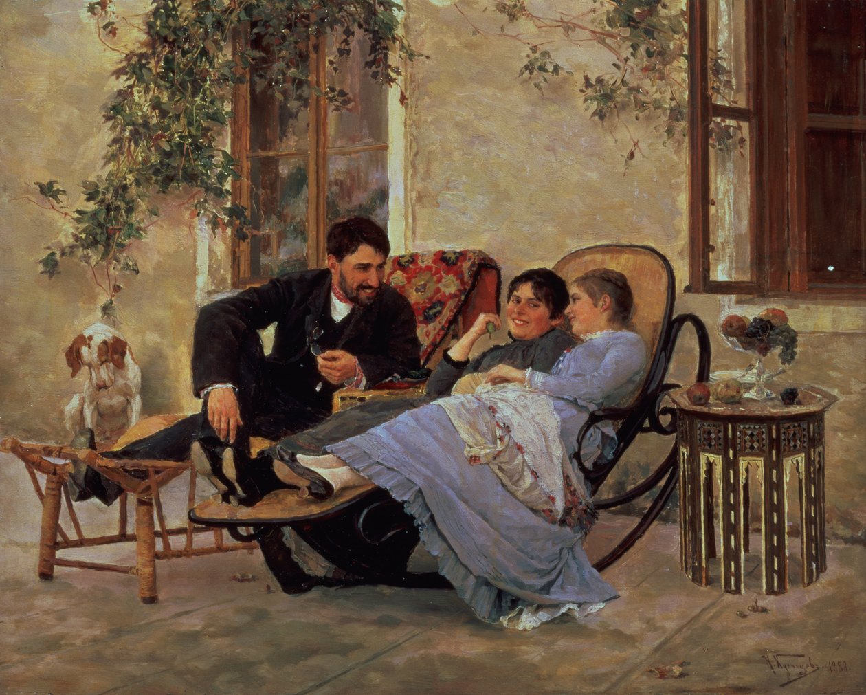 Efter middagen, 1888 af Nikolai Dmitrievich Kuznetsov