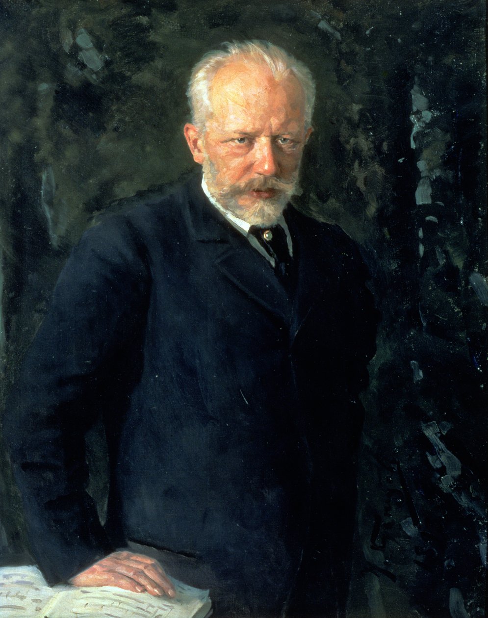 Portræt af Piotr Iljitsj Tjajkovskij (1840-93), russisk komponist, 1893 af Nikolai Dmitrievich Kuznetsov