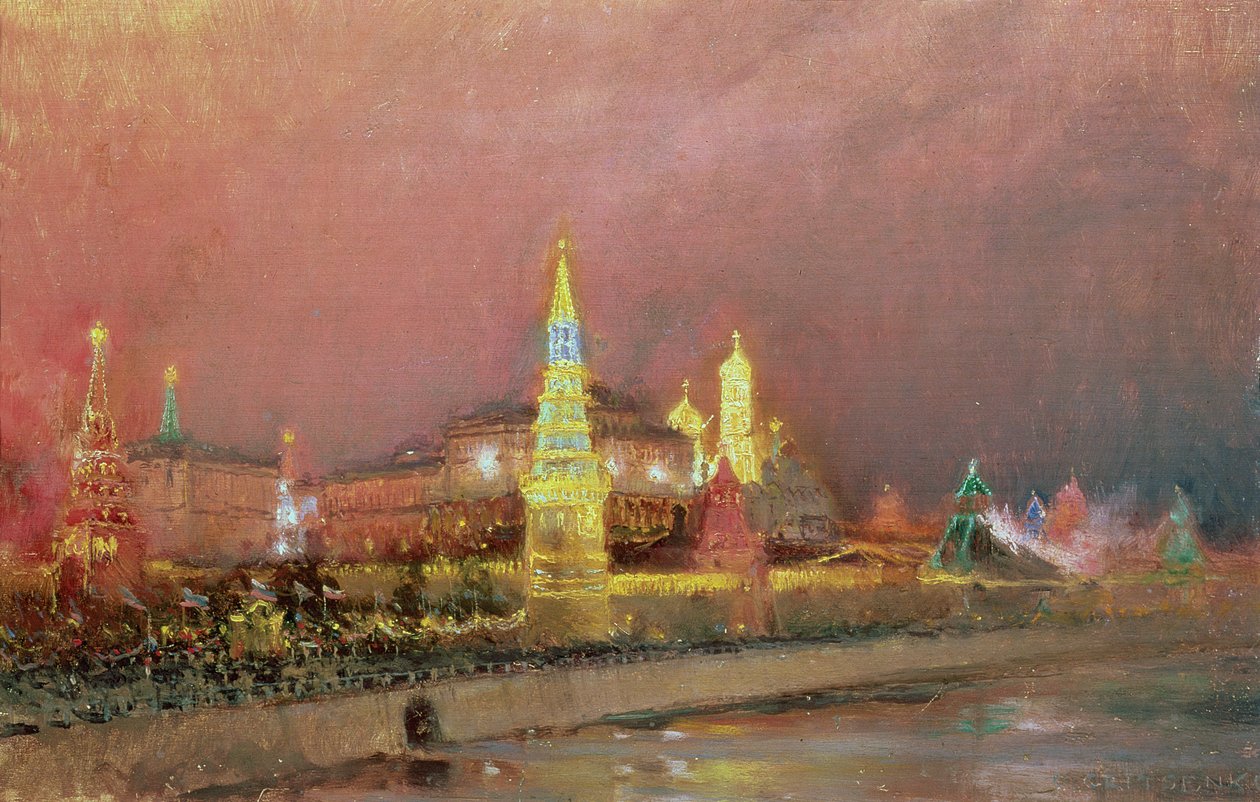 Belysning i Kreml, 1896 af Nikolai Nikolaevich Gritsenko