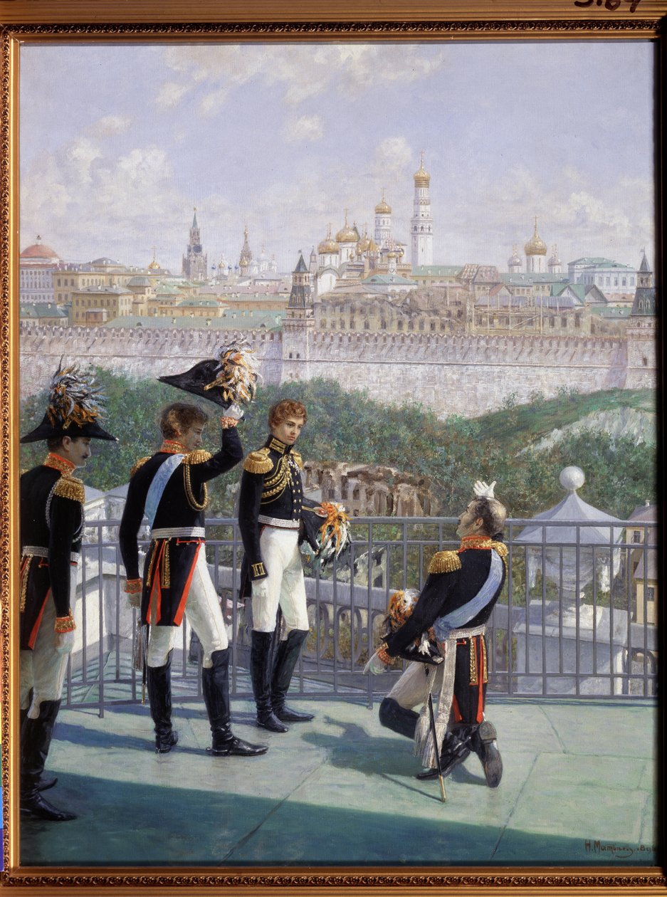 Frederik Vilhelm III af Preussen takker Moskva for redningen af hans imperium, 1896 af Nikolai Sergeyevich Matveyev