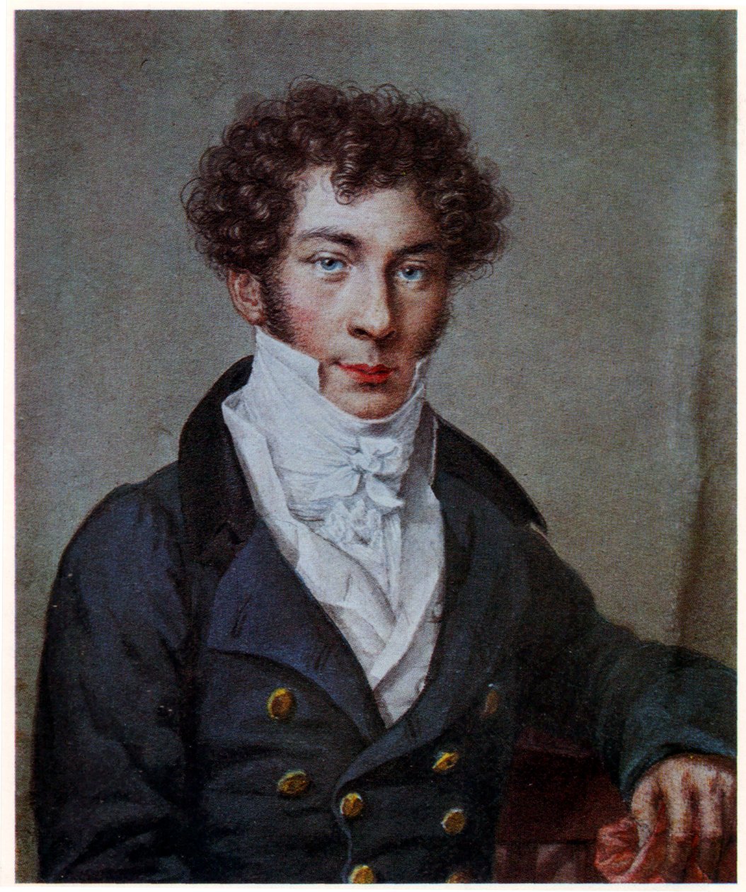 Portræt af den russiske digter Konstantin Batyushkov, 1815 af Nikolai Utkin