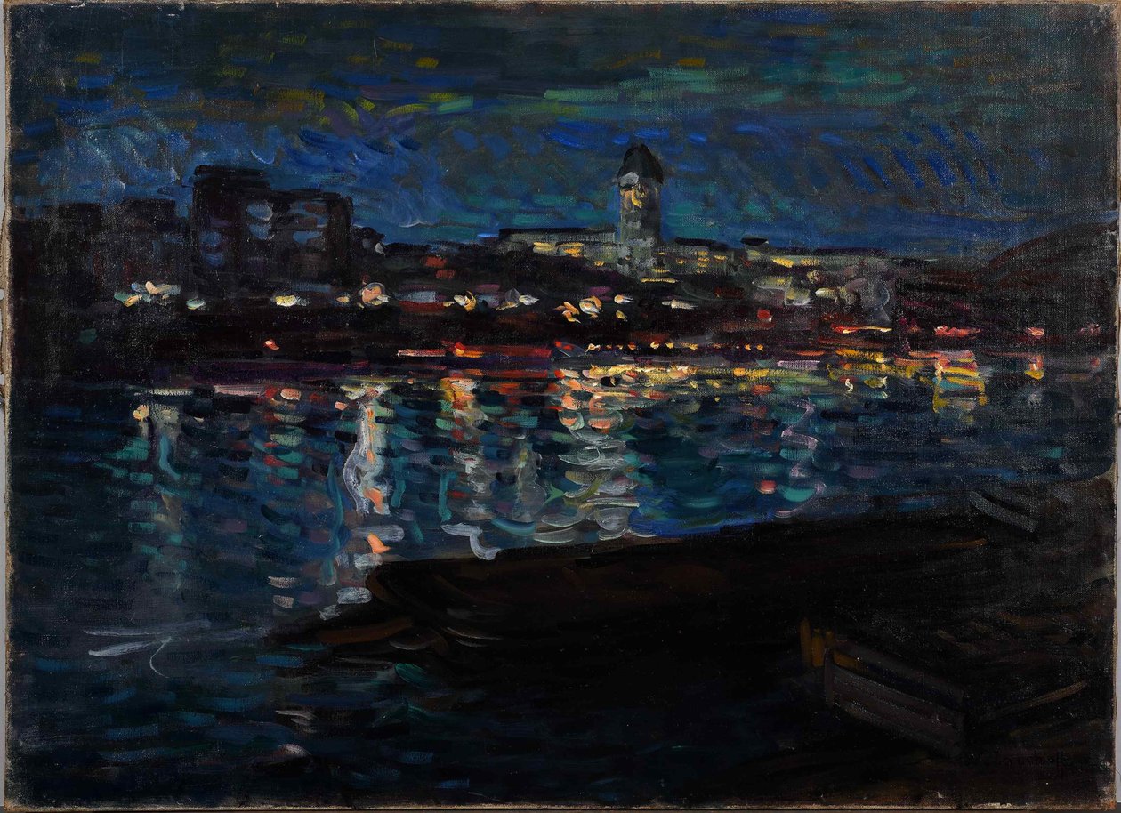 Seinen om natten, ca. 1905. af Nikolai Alexandrovich Tarkhov