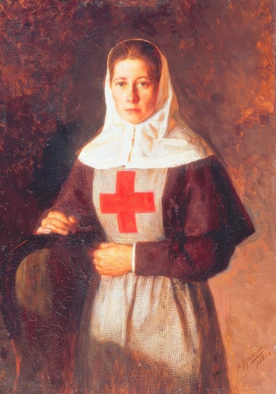 En sygeplejerske af Nikolai Alexandrowitsch Jaroschenko
