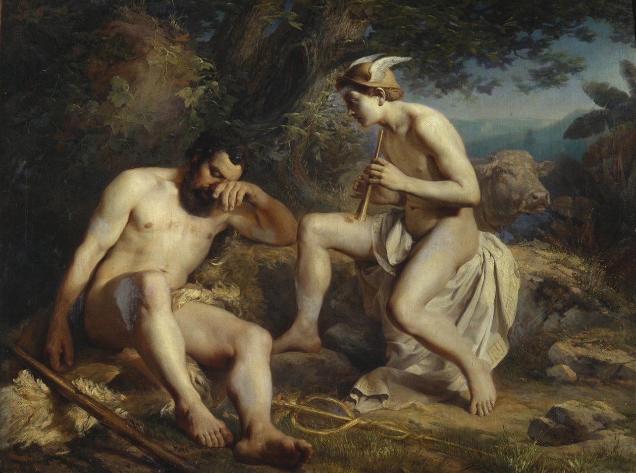 Mercury Lulling Argus i søvn, 1864 af Nikolai Andreyevich Koshelev