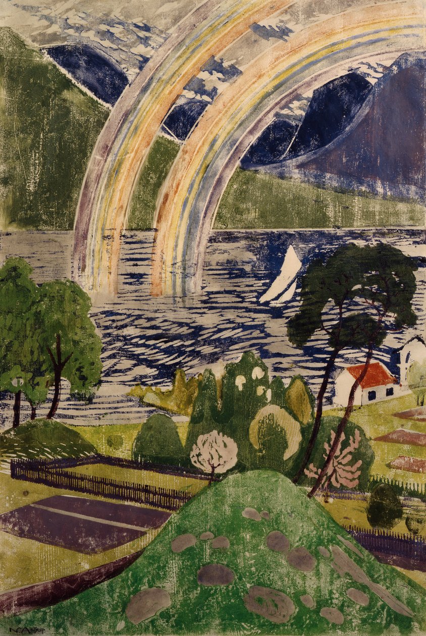 Stor regnbue af Nikolai Astrup