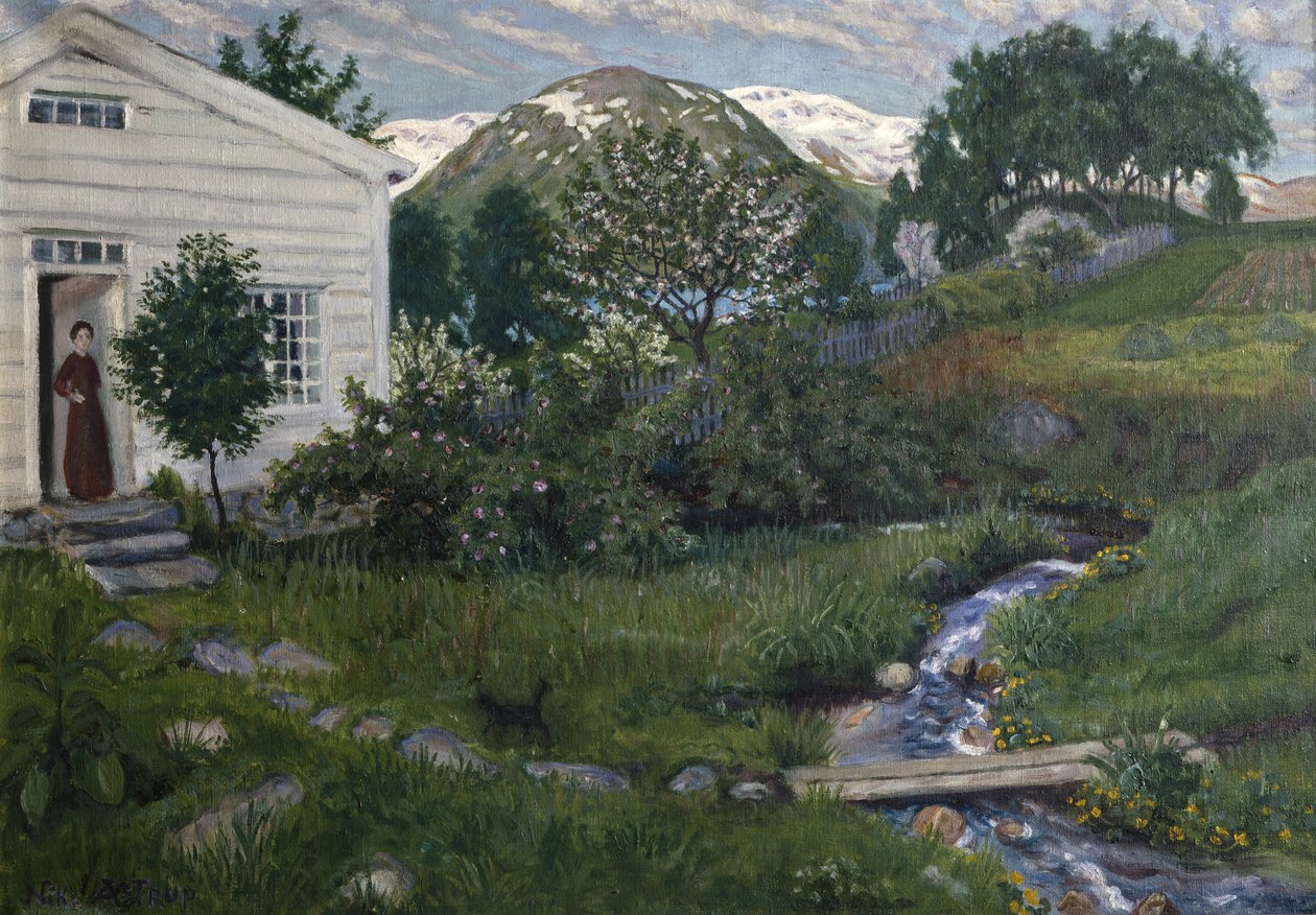 Forsommer i Jølster (olie på lærred) af Nikolai Astrup