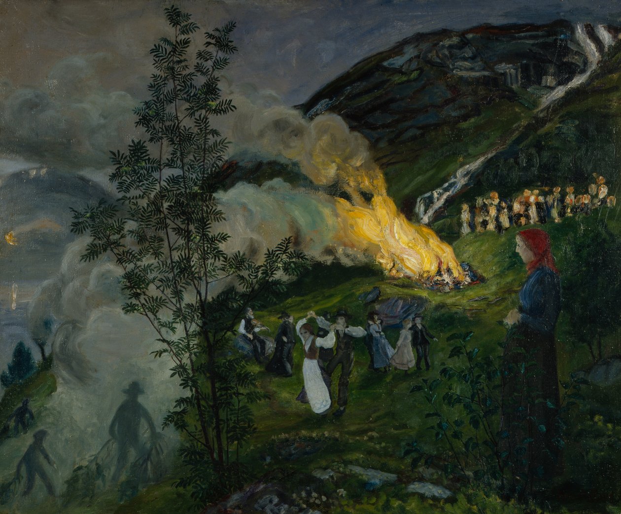 Midsommerbrand af Nikolai Astrup