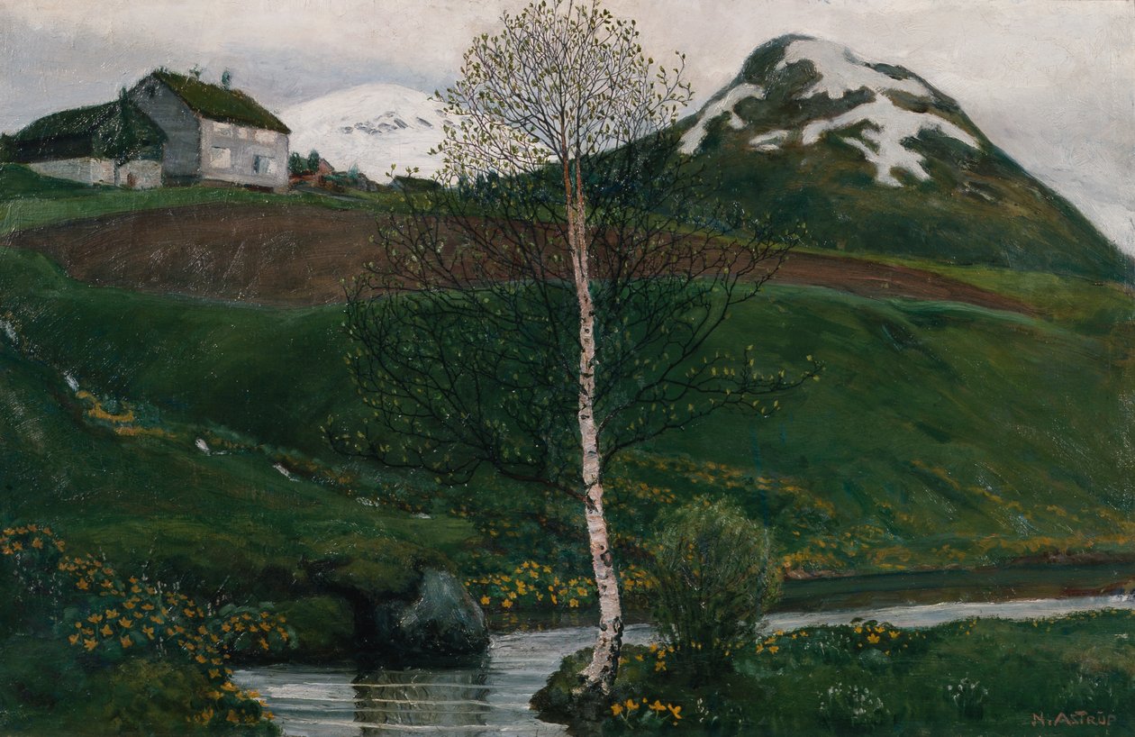 Forårsstemning af Nikolai Astrup