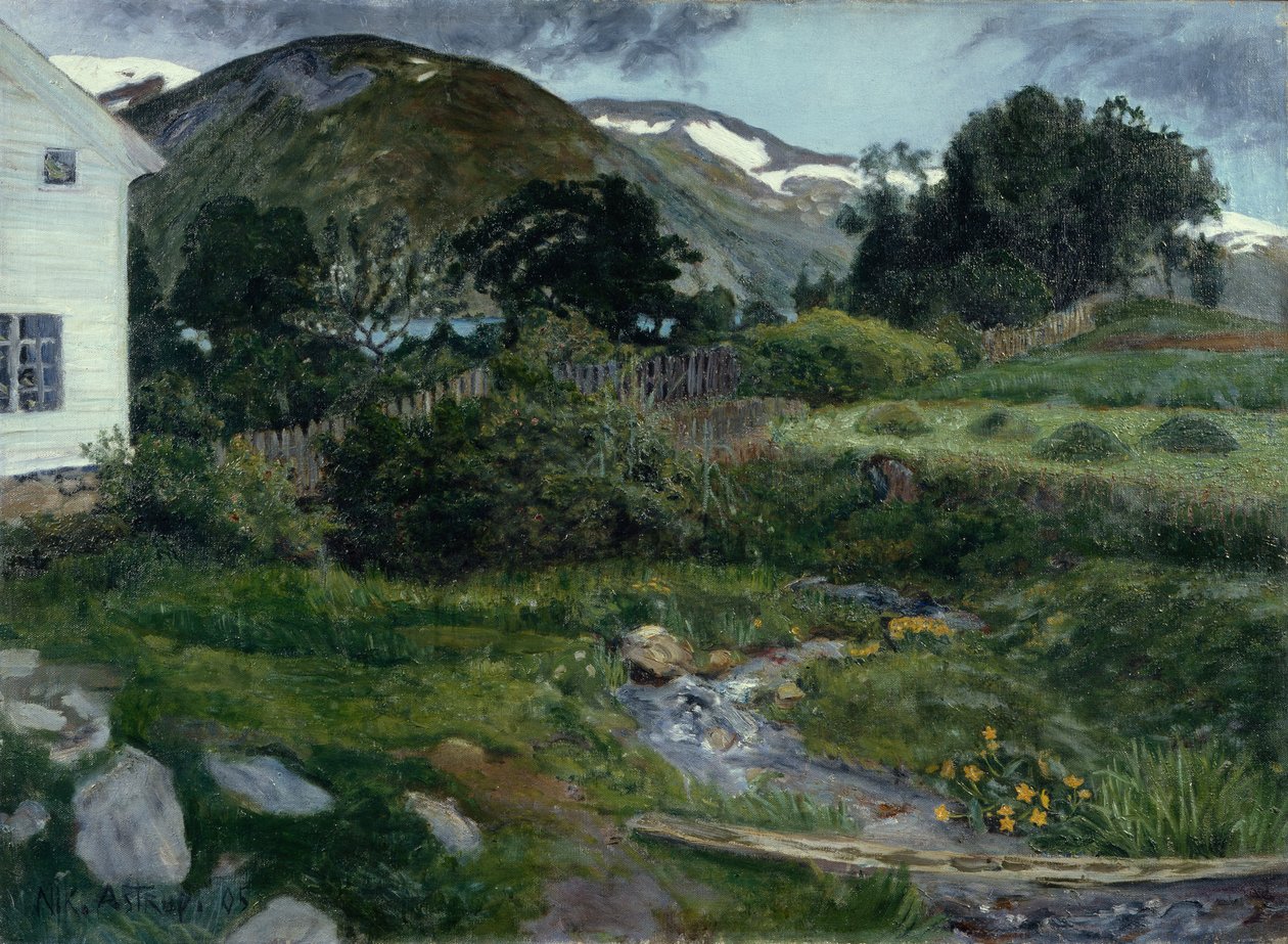 Vicarage Ground, Jølster (Joelter) af Nikolai Astrup