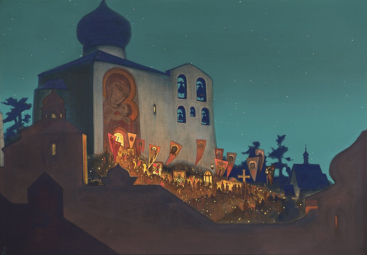 Russisk påske, 1924 af Nikolai Konstantinowitsch Roerich