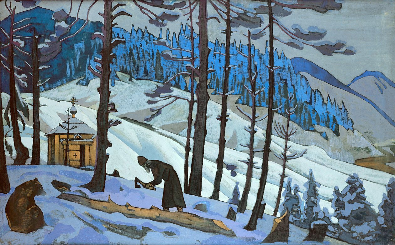 Sankt Sergius bygmesteren, 1925. af Nikolai Konstantinowitsch Roerich