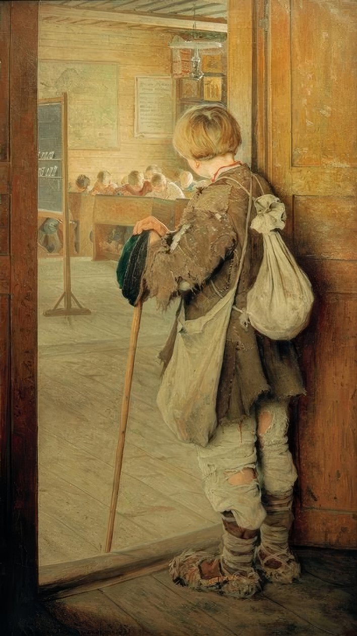 Ved skoledøren af Nikolai P. Bogdanow Bjelski