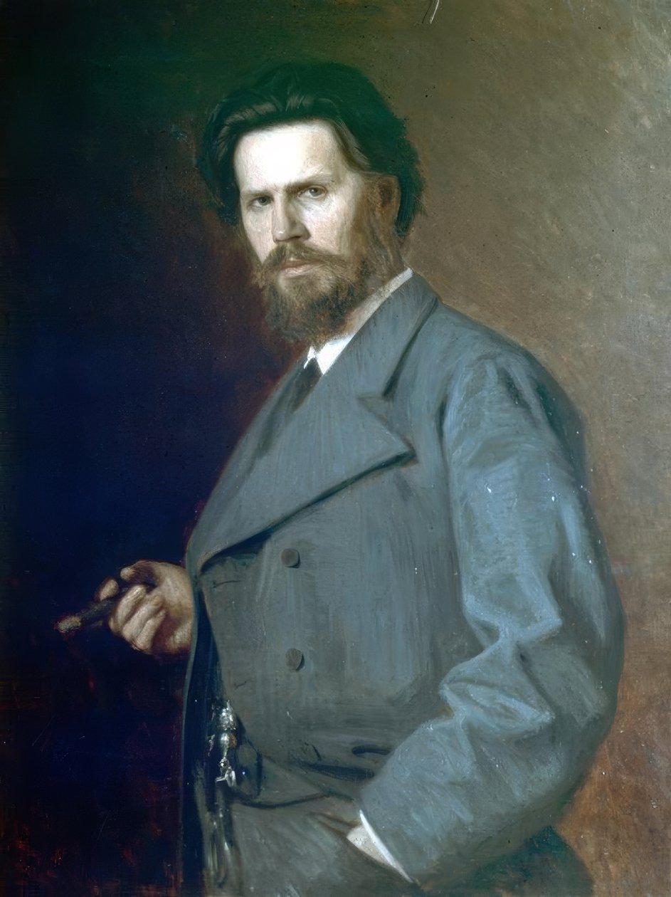 Portræt af I. Kramskoy af Nikolai Yaroshenko