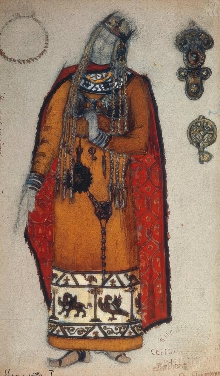 Wagner, Isolde / Figurine von Roerich af Nikolai Konstantinowitsch Roerich
