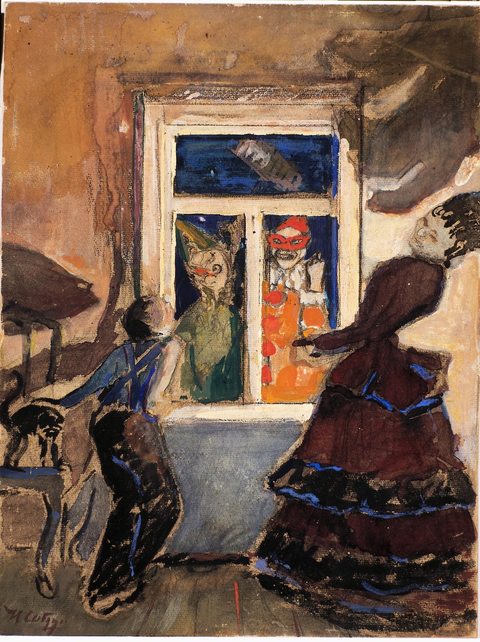 Mummers, 1908. af Nikolaj Nikolaevic Sapunov