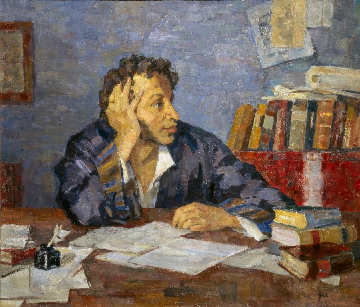 Portræt af digteren Alexander S. Pushkin af Nikolaj Pawlowitsch Uljanow