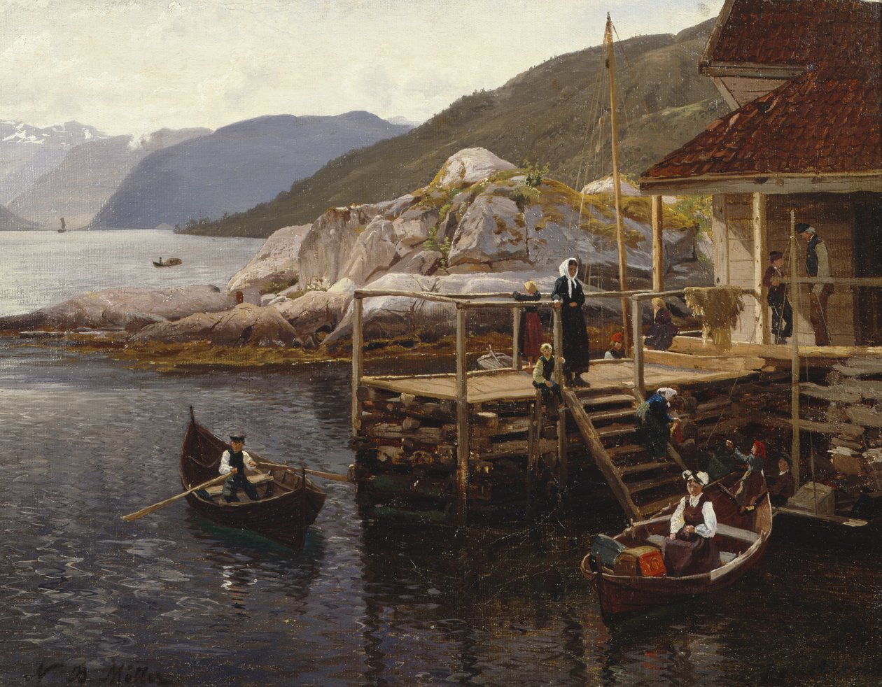 Fra Balestrand (olie på lærred) af Nils Bjørnsen Møller