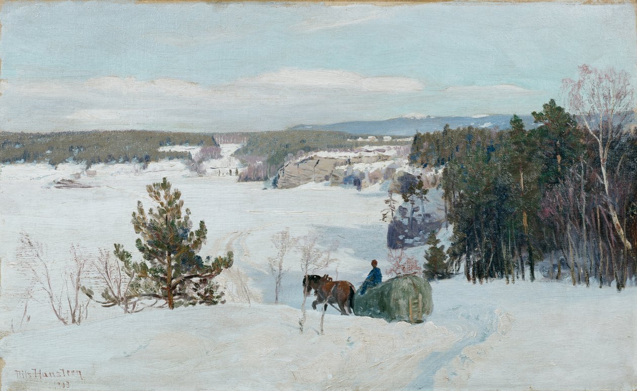 Vinterlandskab af Nils Hansteen